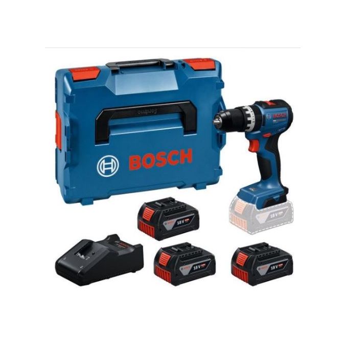 Bosch Trapano avvitatore 18V a percussione GSB 18V-52 + 3 BATTERIE 5.0AH