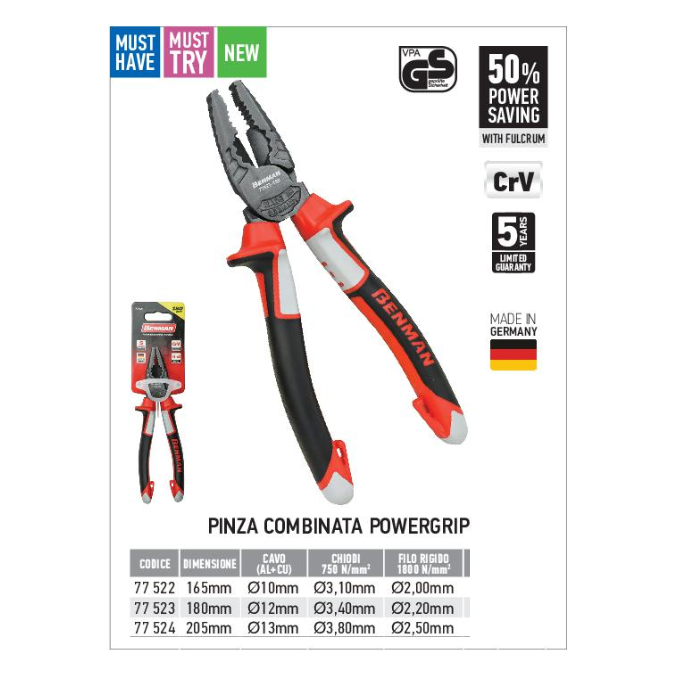 Pinza Universale 180mm
