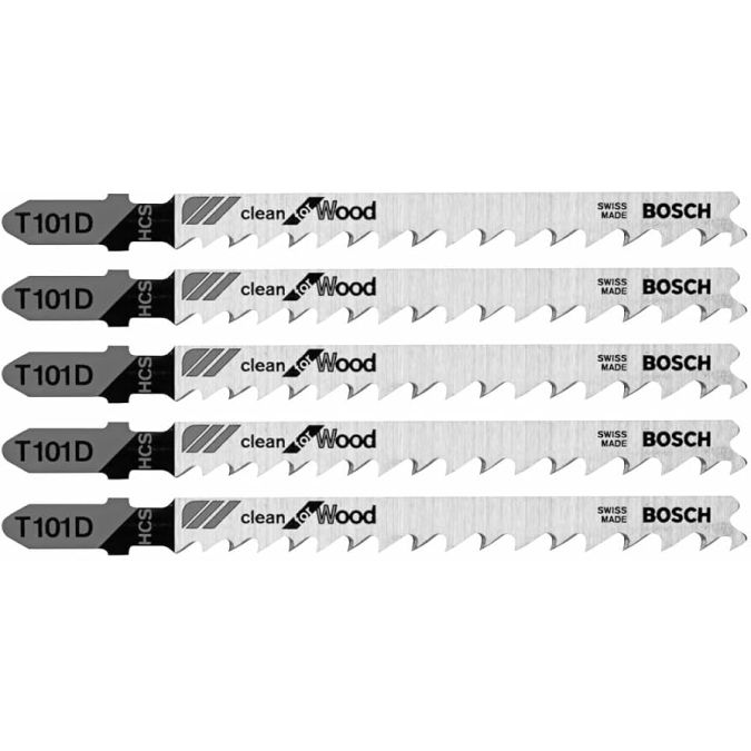 Set 5 lame per seghetto alternativo T 101 D Clean for Wood-BOSCH 2608630032