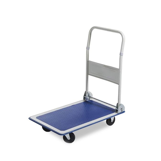 Carrello con Pianale e Manico Pieghevole Portata 150 Kg 4 Ruote Trasporto Pacchi
