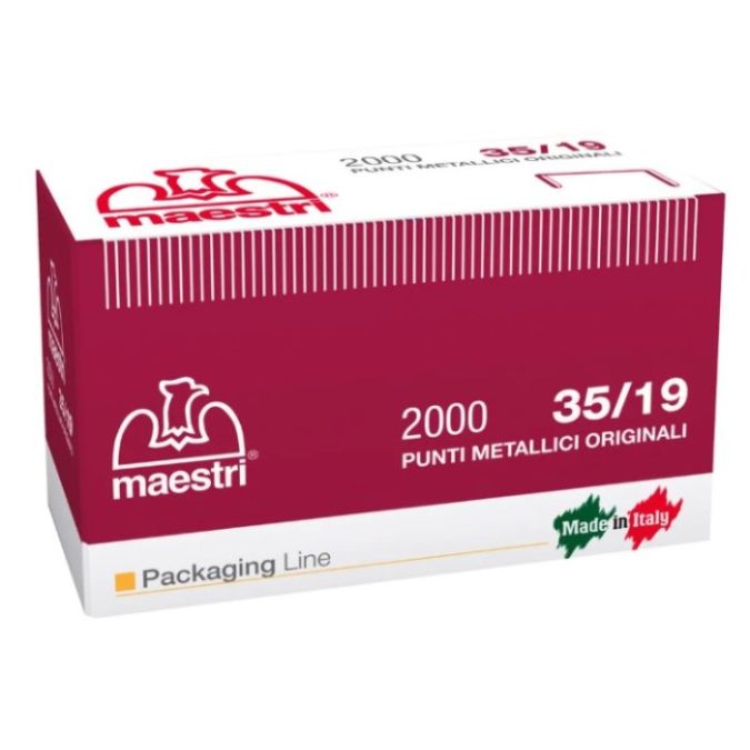 Punti metallici ramati per aggraffatrici MAESTRI 35/19 1107007
