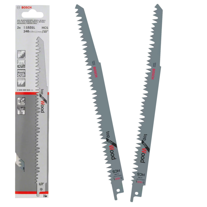 LAME P/SEGHE GATTUCCIO BOSCH PFZ S 1531-L LEGNO 2PZ 2608650613