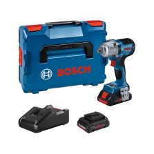 Bosch - Avvitatore ad Impulsi a Massa Battente 18 V-450 Newton , +2 batterie da 4,0 Ah e caricabatterie GDS 18V-450HC