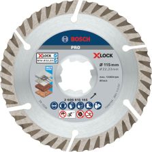 Disco Diamantato Universale Bosch X-LOCK diam.115 mm x 22,23 x 2 x 10, cod. 2608615165