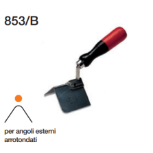 Frattone sagomato - manico in legno • Per angoli esterni arrotondati - 853/B Pavan