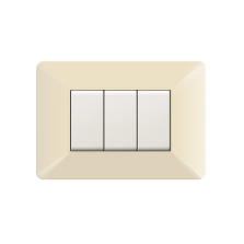 ELETTROCANALI - Placca Easy 3 Moduli Avorio