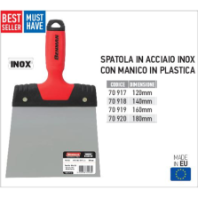Spatola Larga Inox -Manico Plastica