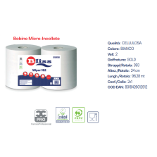 Rotoloni wiper 192 bobine carta goffrata micro confezione 2 pz multiuso