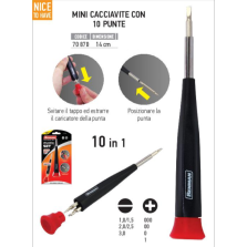 Mini Cacciavite Portainserti +10 Inserti nel serbatoio
