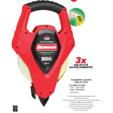 Rotella metrica/Flessometro 50mt in Fibra+Punta