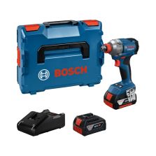 Bosch - Avvitatore ad impulsi AKU 18V, 2x batteria 4,0 Ah GBA, caricabatterie 06019N2102