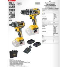 Set trapano avvitatore + avvitatore a impulsi