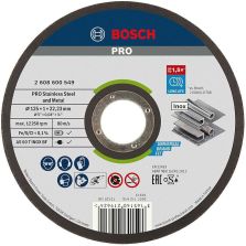 Disco da taglio inox per smerigliatrice 125 x 1 mm 2608600549 BOSCH