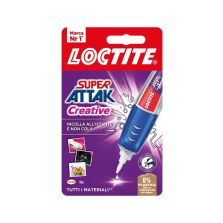  Loctite Super Attak Creative, Colla liquida trasparente, 3 g | Extra forte, Con applicatore
