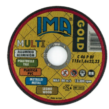 IMA DISCO 115X1,6X22 MULTI GOLD-Taglio FERRO, ALLUMINIO, PIASTRELLE, PLASTICA, METALLO, LEGNO