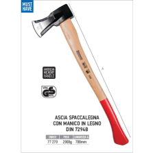 Accetta da Spacco- 2kg manico Legno