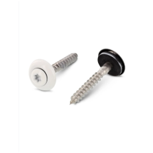 Vite di cresta Testa Forata Bombata T20 Acciaio Inox A2 Ral9010 Bianco Puro 4.5X35 Rondella Di Tenuta Con Guarnizione