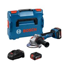 Bosch smerigliatrice angolare a batteria GWS 18V-11 S in kit con 2 batterie 5.0 Ah - Velocità Regolabile