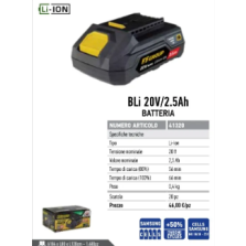 Batteria al litio 20V 2.5AH
