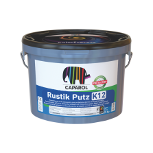 Caparol Rustik Putz K12 Bianco 25 kg – Rivestimento Murale a Spessore Effetto Rustico – Granulometria 1,2 mm per Interni ed Esterni Protetti
