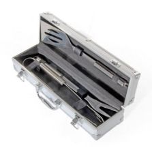 VALIGETTA 3 ACCESSORI BARBECUE IN ACCIAIO INOX