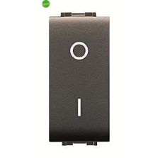 ELETTROCANALI - Interruttore Bipolare Mylife 16A Nero Compatibile Bticino Livinglight