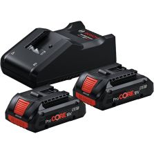 BOSCH 2 BATTERIE 4.0AH 18V PROCORE+CARICABATTERIA