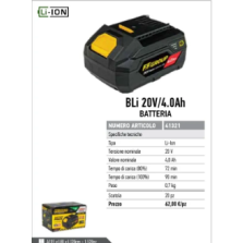 Batteria al litio 20V 4.0AH