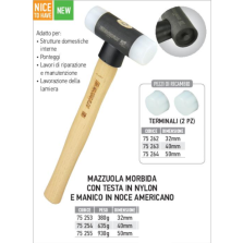 Mazzuola/Martello testa plastica Bianca
