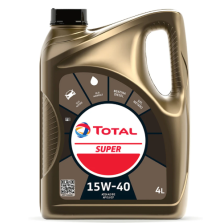Olio motore Super Total 15W40 4 litro per motori diesel e benzina standard ACEA