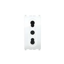 ELETTROCANALI - Presa di Corrente Bivalente Mivida 2P+T 10/16amp Bianca