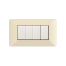 ELETTROCANALI - Placca Easy 4 Moduli Avorio