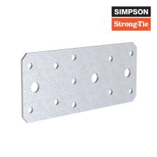 Piastre di fissaggio perforate in acciaio zincato bianco 90x210 -Simpson Strong-Tie FLV 