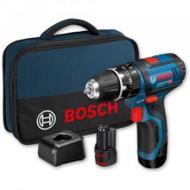 AVVITATORE BOSCH GSB12V-15 +2 BATT DA 2.0AH con precussione