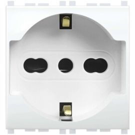 ELETTROCANALI - Presa Schuko Unel Mivida 2P+T10/16A Bianca