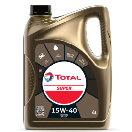 Olio motore Super Total 15W40 4 litro per motori diesel e benzina standard ACEA