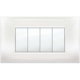 ELETTROCANALI - Placca Mivida 4 Moduli Bianca 