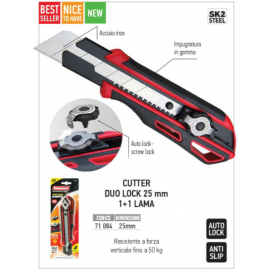 Cutter Taglierino 25mm Duo lock