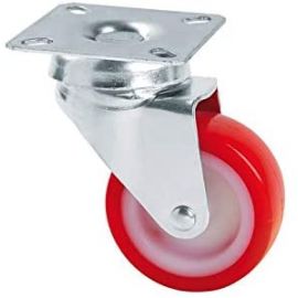 Ruota girevole arancio con piastra