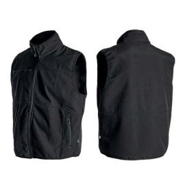 Gilet Duranno Nero soft-shell- Antivento, Impermeabile, Traspirante 