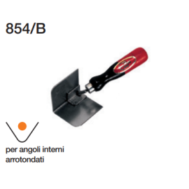 Frattone sagomato - manico in legno • Per angoli interni arrotondati 854/B Pavan