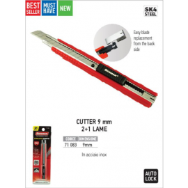 Cutter Taglierino 9mm Top + 3Lame