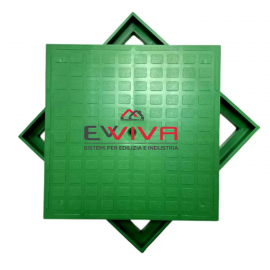 Chiusino PVC verde con coperchio