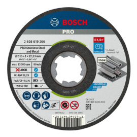 Dischi da taglio Bosch Professional X-LOCK PRO INOX (10 pezzi) - ø mm 115x1