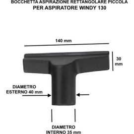BOCCHETTA ASPIRAZIONE TETTANGOLARE PICCOLA D.35 mm COD. 00080-01911 