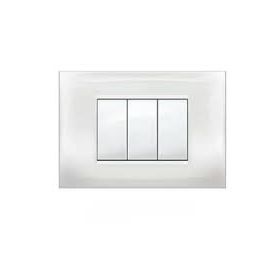 ELETTROCANALI - Placca Mivida 3 Moduli Bianca