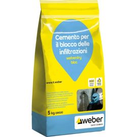 Cemento Rapido per Infiltrazioni in Pressione weberdry bloc kg. 5 – Saint-Gobain Weber