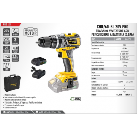 Trapano avvitatore con percussione a batteria 20V
