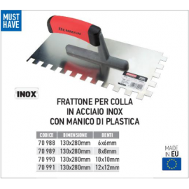 Frattone Dentato 12x12 Destrorso INOX