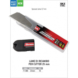 Lame ricambio per taglierino 25mm -10pz